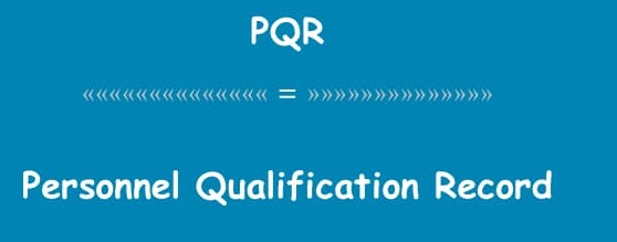 Personnel Qualification Record (PQR)
