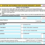 Form DD 2875 - System Authorization Access Request